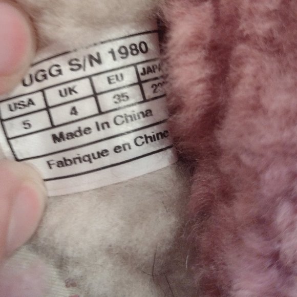 UGG #1980 Australia Rylan Pink Shearling Comfort Slippers Womens 5. - Picture 5 of 8